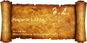 Hagara Lilla névjegykártya
